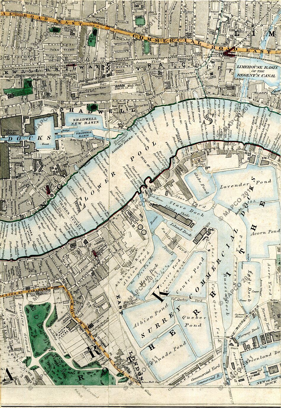 Stanford’s Library Map Of London And Its Suburbs 1872.